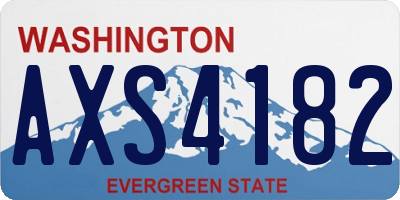 WA license plate AXS4182