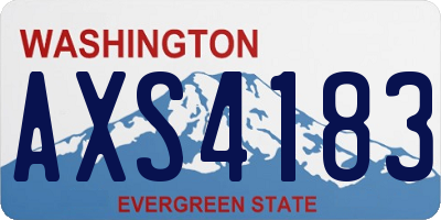 WA license plate AXS4183