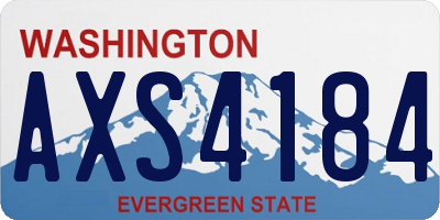 WA license plate AXS4184