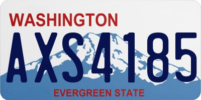 WA license plate AXS4185