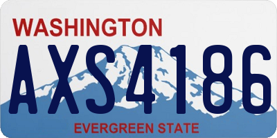 WA license plate AXS4186