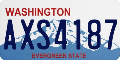 WA license plate AXS4187