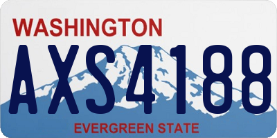 WA license plate AXS4188