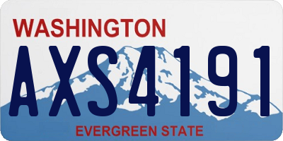 WA license plate AXS4191