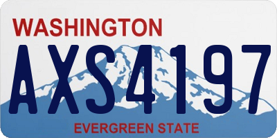 WA license plate AXS4197