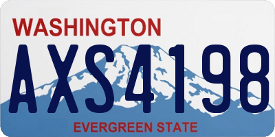 WA license plate AXS4198