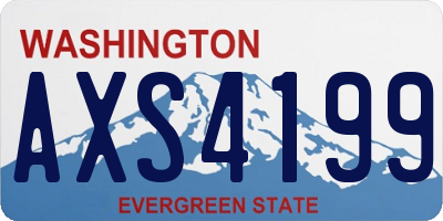 WA license plate AXS4199