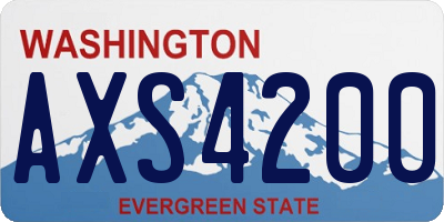 WA license plate AXS4200