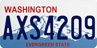 WA license plate AXS4209