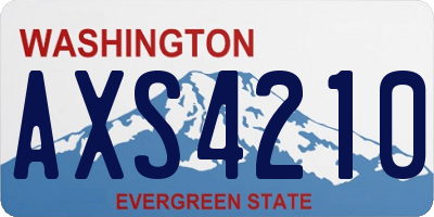 WA license plate AXS4210