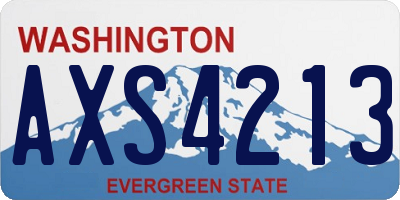 WA license plate AXS4213