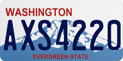 WA license plate AXS4220