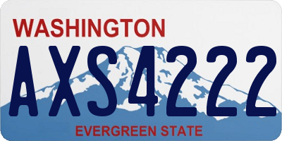 WA license plate AXS4222