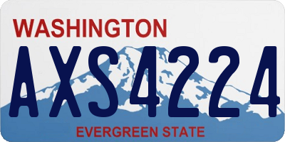 WA license plate AXS4224