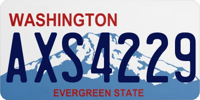 WA license plate AXS4229