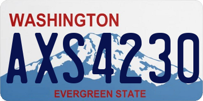 WA license plate AXS4230