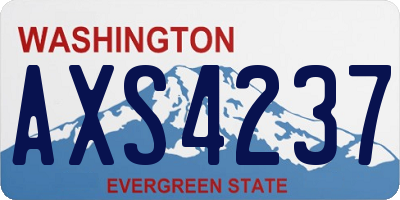 WA license plate AXS4237