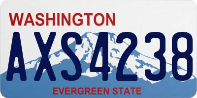 WA license plate AXS4238