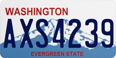WA license plate AXS4239