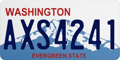 WA license plate AXS4241