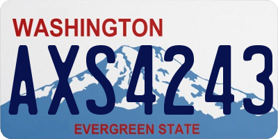 WA license plate AXS4243