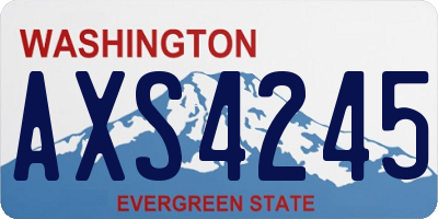 WA license plate AXS4245