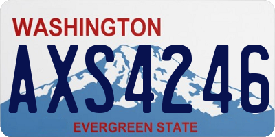 WA license plate AXS4246