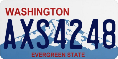 WA license plate AXS4248