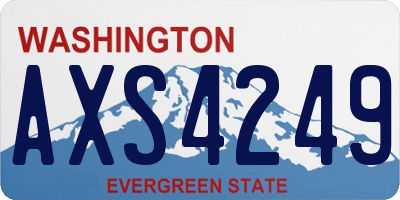 WA license plate AXS4249