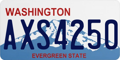 WA license plate AXS4250