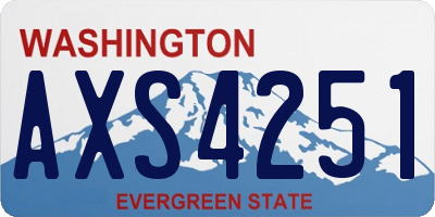 WA license plate AXS4251