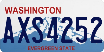 WA license plate AXS4252
