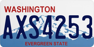 WA license plate AXS4253
