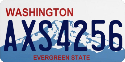 WA license plate AXS4256
