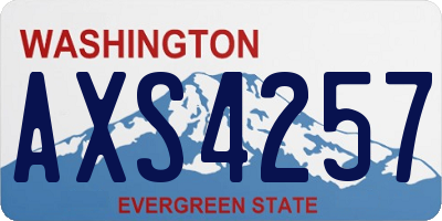 WA license plate AXS4257