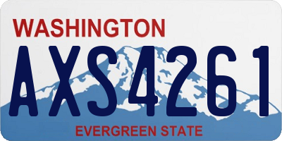 WA license plate AXS4261
