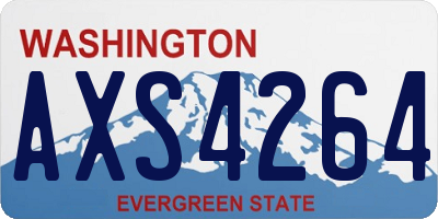 WA license plate AXS4264