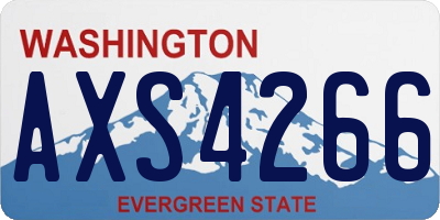 WA license plate AXS4266