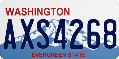 WA license plate AXS4268