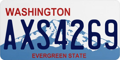 WA license plate AXS4269