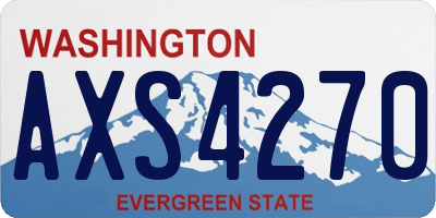 WA license plate AXS4270