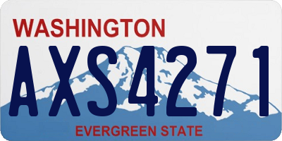 WA license plate AXS4271