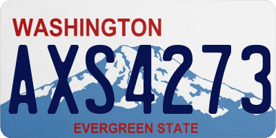 WA license plate AXS4273