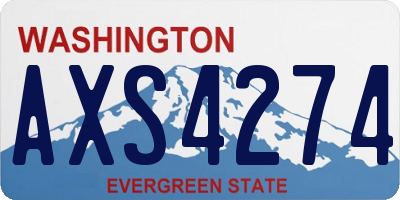 WA license plate AXS4274