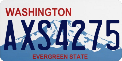 WA license plate AXS4275