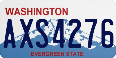 WA license plate AXS4276