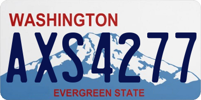 WA license plate AXS4277