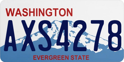 WA license plate AXS4278