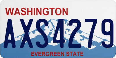 WA license plate AXS4279