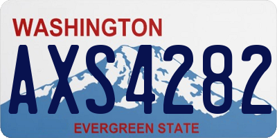 WA license plate AXS4282